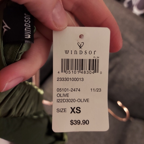 Nwt Olive green strapless mini windsor dress - Picture 5 of 7